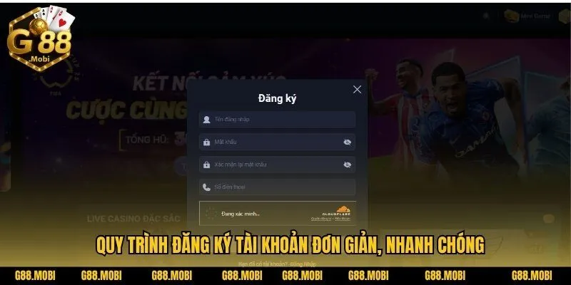 G88 20 Hướng dẫn đăng ký tài khoản và nạp/rút tiền an toàn trên G88
