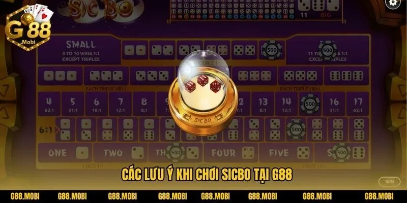 Chơi Game bài Sicbo G88 Tài xỉu xúc xắc đầy hấp dẫn 4 Các bước chơi Sicbo tại G88